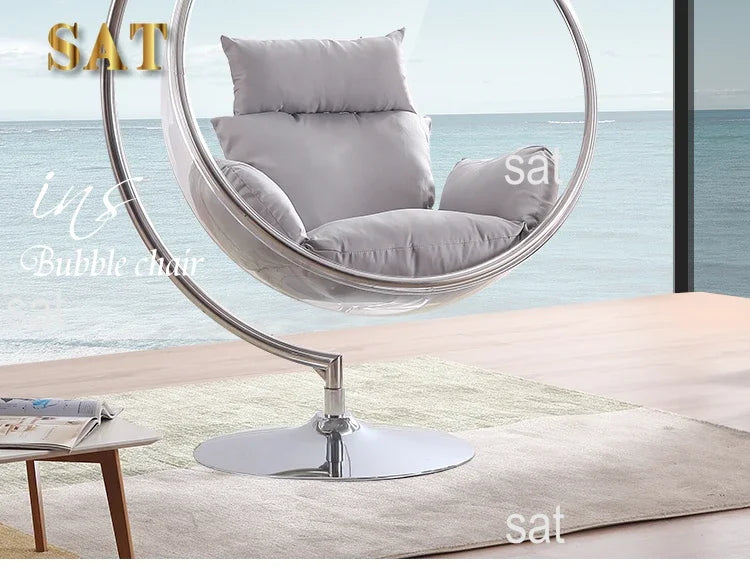Internet celebrity transparent acrylic hemispherical hanging chair