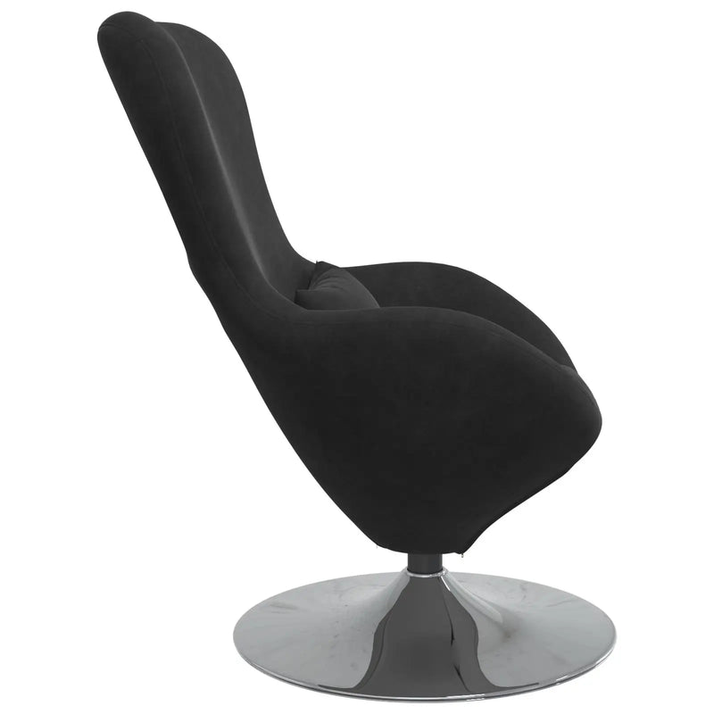 Black Velvet Egg Chair – Modern Retro Lounge Seat for Living Room & Bedroom 🖤✨