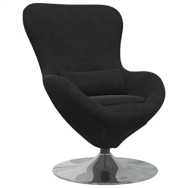 Black Velvet Egg Chair – Modern Retro Lounge Seat for Living Room & Bedroom 🖤✨