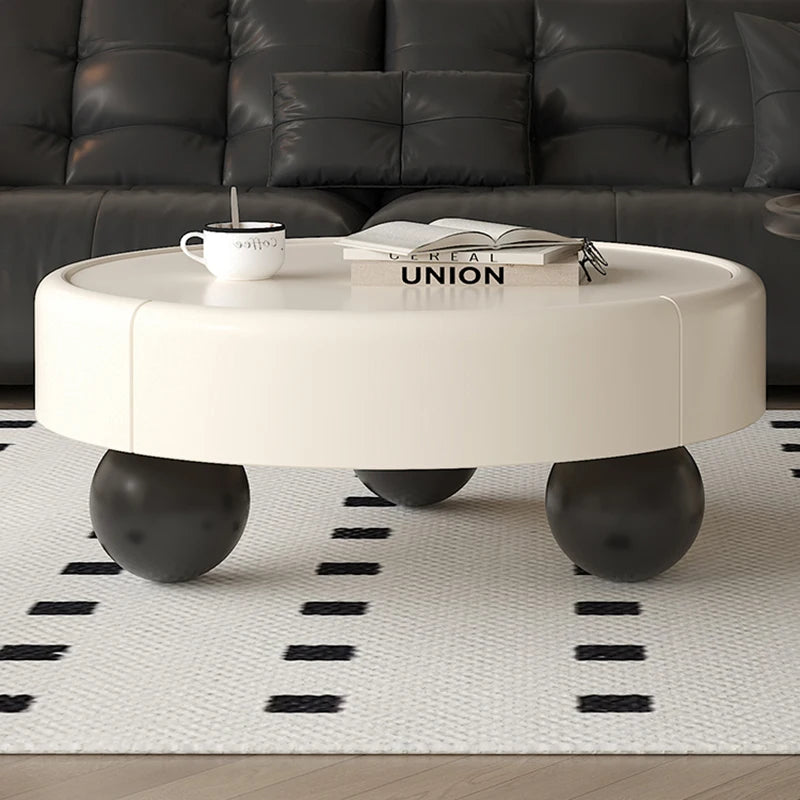 Cream Luxury Coffee Table – Modern Aesthetic with Storage Drawers ☕✨