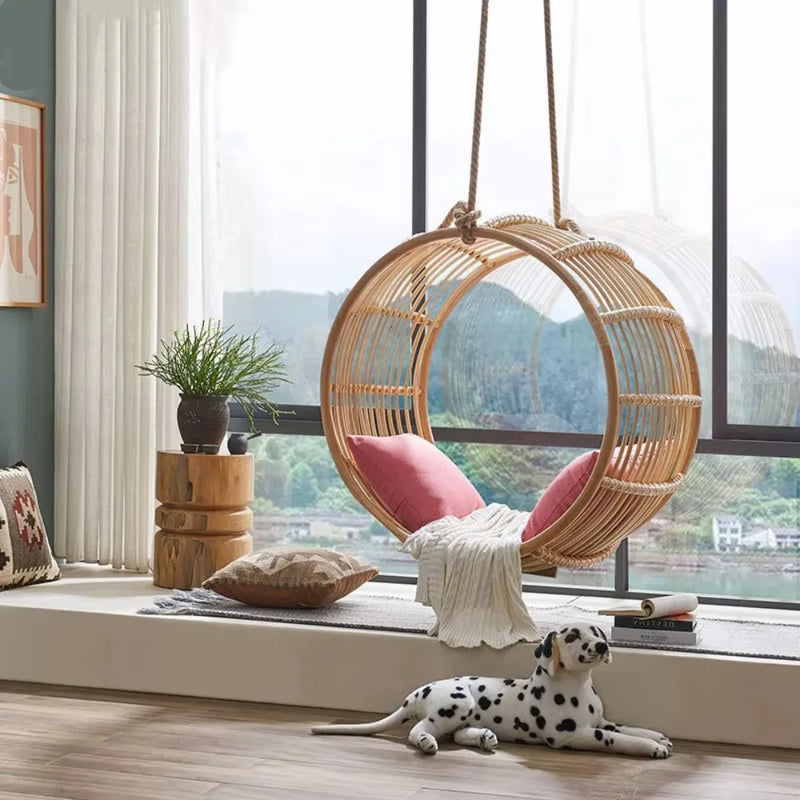 Outdoor Terrace Rattan Hanging Chair Courtyard Homestay Hanging Chair Swing