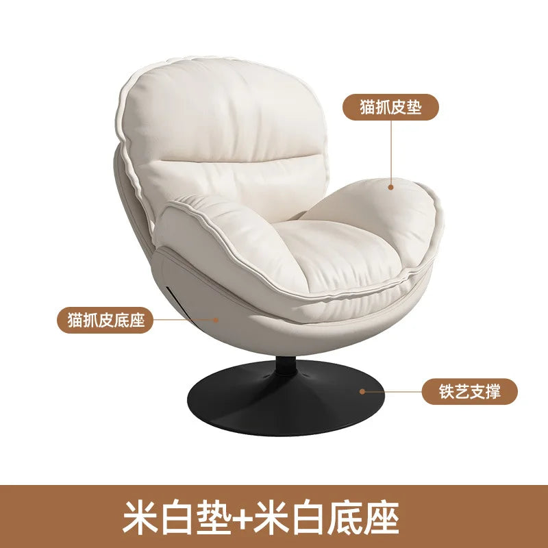 Penguin Hug Egg Chair – Luxury Rotating Lounge Recliner for Living Room 🐧✨