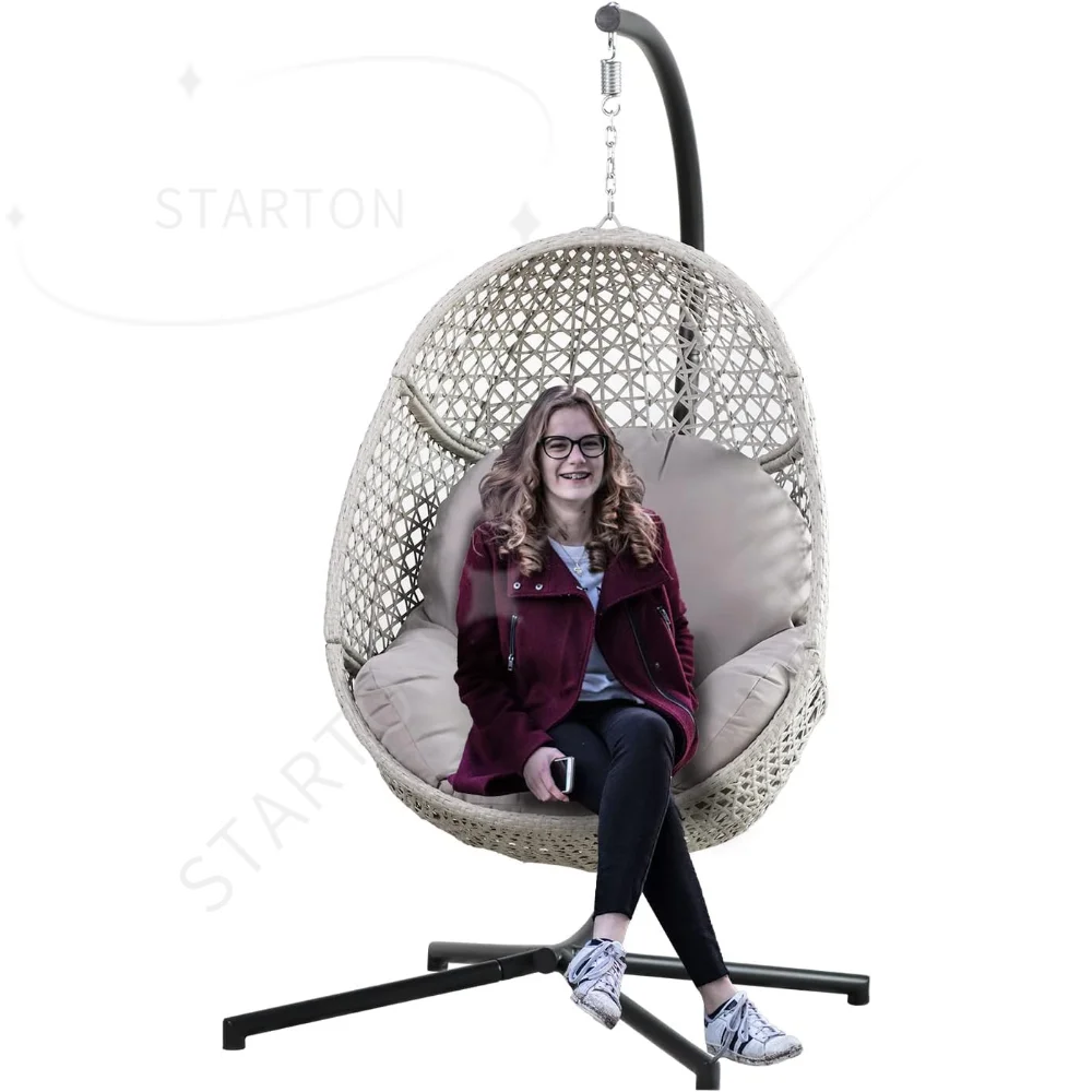 Egg Hammock Chair with Stand – Removable Cushion & Indoor/Outdoor Swing