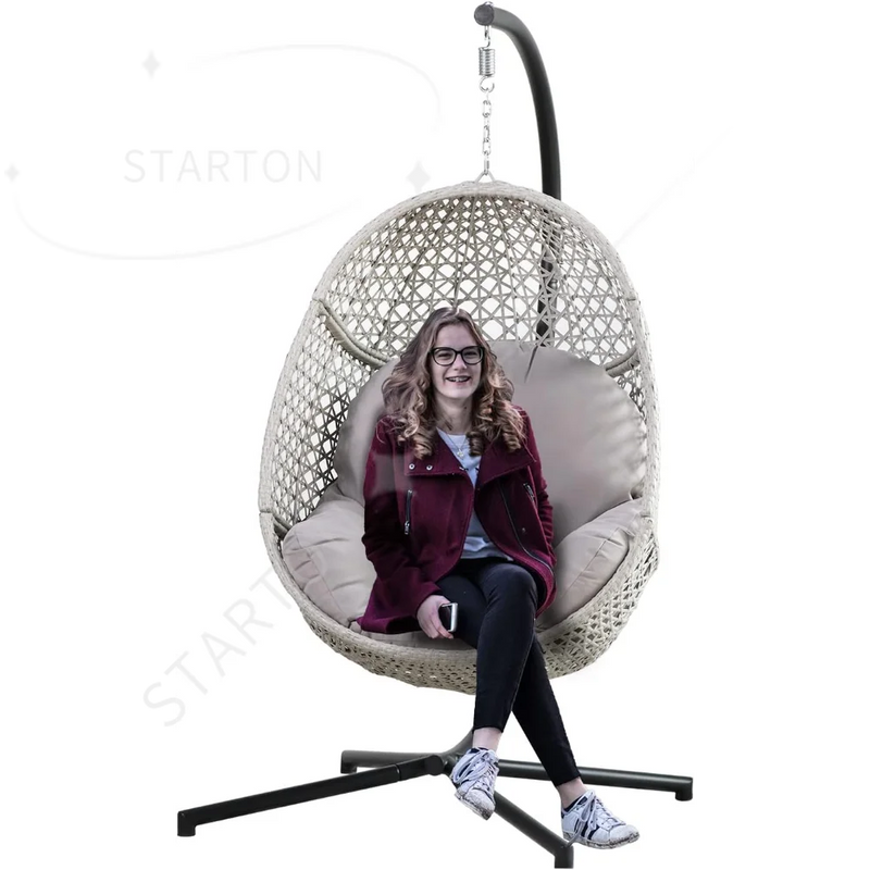 Egg Hammock Chair with Stand – Removable Cushion & Indoor/Outdoor Swing