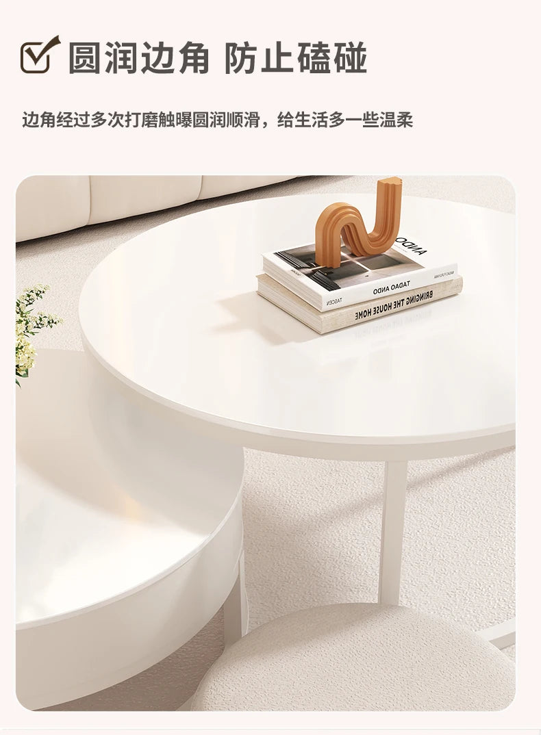White Luxury Coffee Table – Modern Living Room Design Furniture