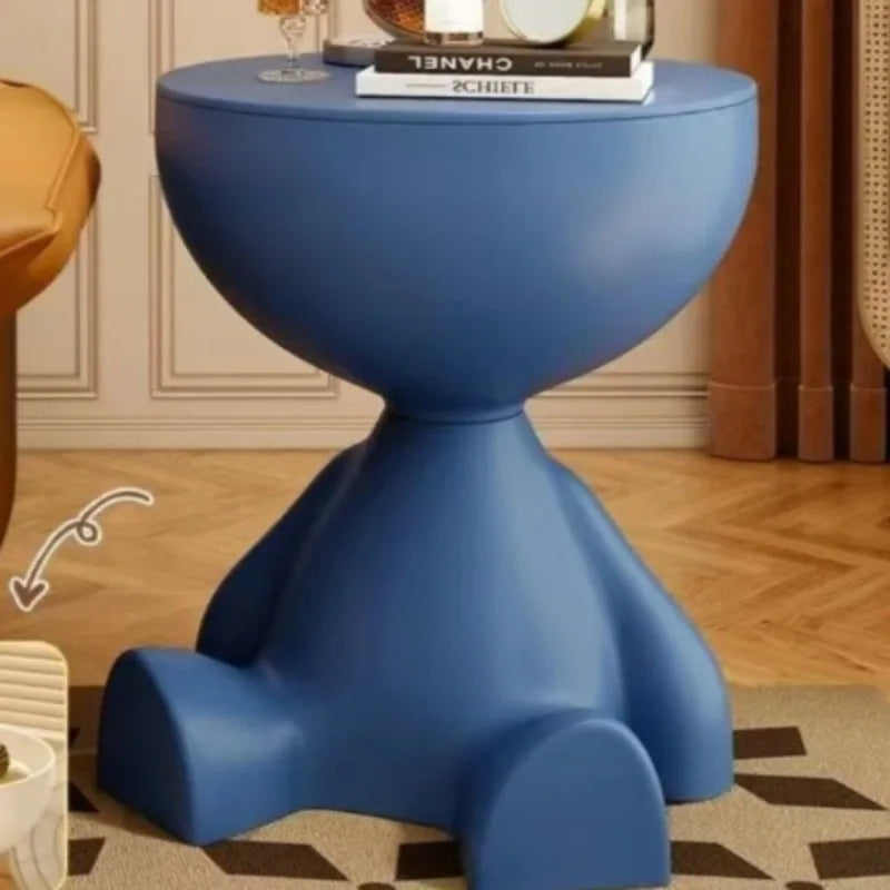 Modern Round Coffee Table –  Multifunctional Night Desk & Cute Living Room Decor ✨