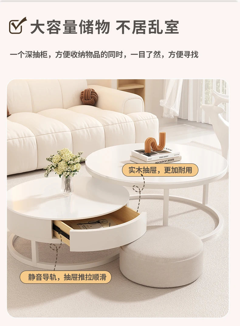 White Luxury Coffee Table – Modern Living Room Design Furniture