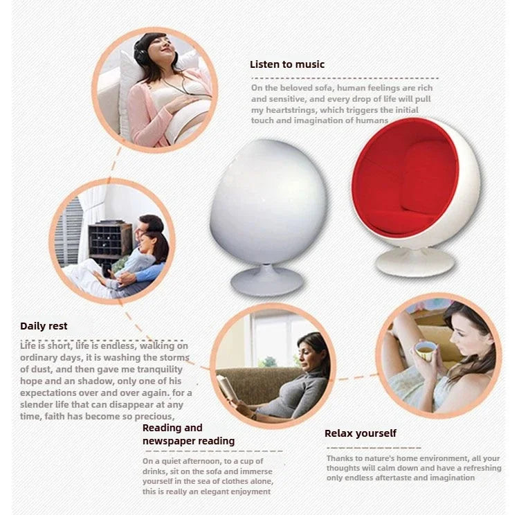 Bubble Egg Recliner Chair – Creative Modern Style Space Ball Music Sofa 🎧🪑