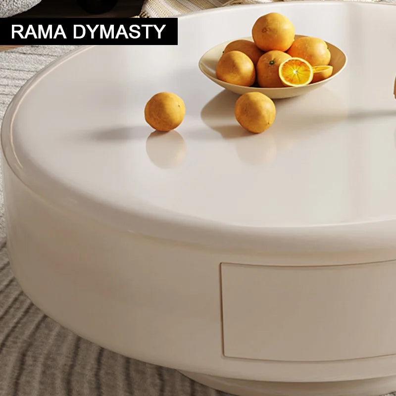 French Round Tea Table Set – Modern Light Luxury Coffee Table