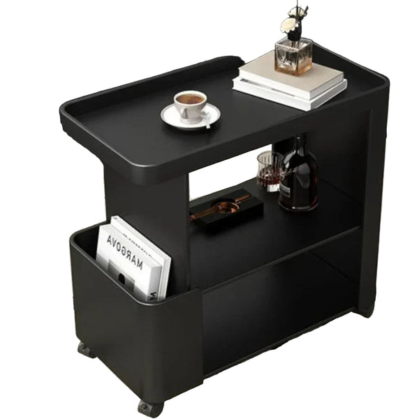Small Mobile Coffee Table – Space-Saving Modern Storage Cart