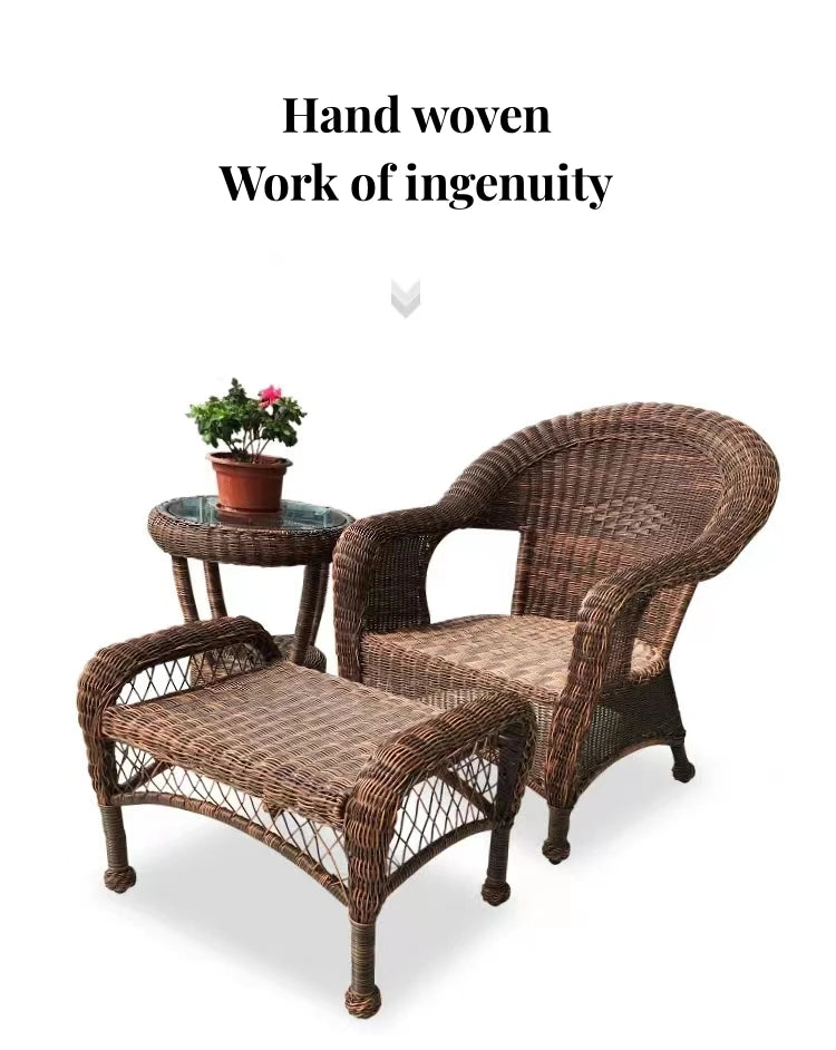 Outdoor popular wicker rattan outdoor furniture set garden sofa chair