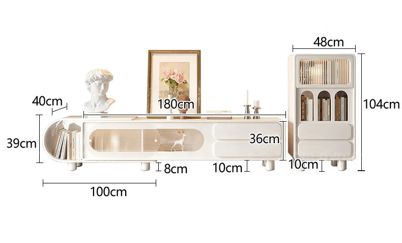 French Round Tea Table Set – Modern Light Luxury Coffee Table