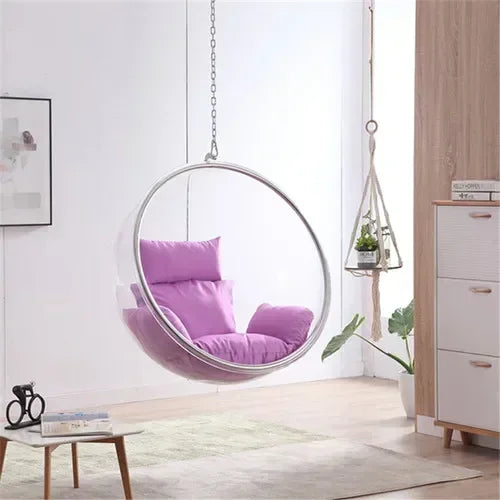 Internet celebrity transparent acrylic hemispherical hanging chair