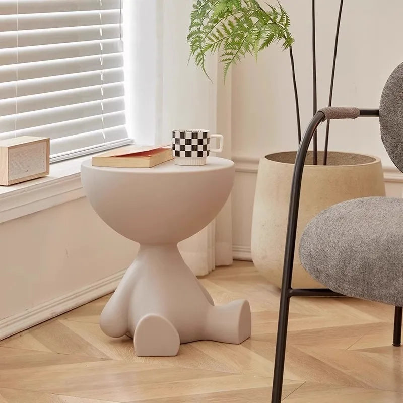 Modern Round Coffee Table –  Multifunctional Night Desk & Cute Living Room Decor ✨