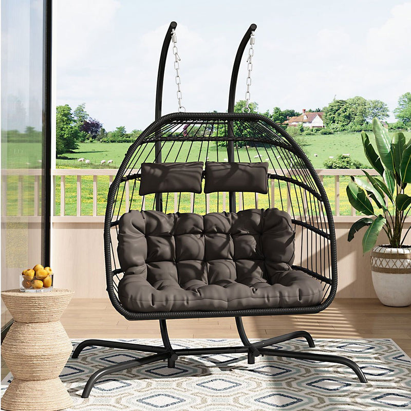 Double Egg Hanging Chair – Indoor & Outdoor Swing Basket Seat