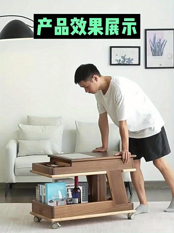 360° Rotating Lift Table – Adjustable, Space-Saving & Modern Design
