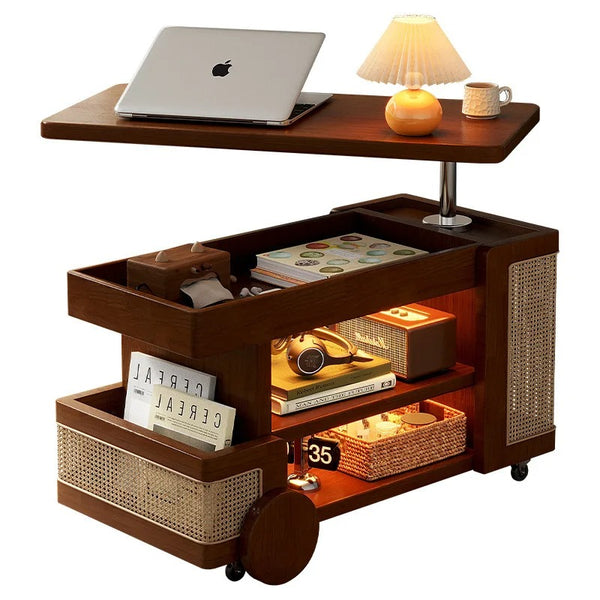 360° Rotating Lift Table – Adjustable, Space-Saving & Modern Design