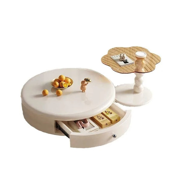 French Round Tea Table Set – Modern Light Luxury Coffee Table